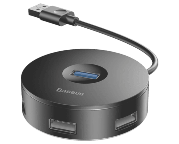 ACCBAS006 Baseus USB-A to USB-A Hub Air Joy / Round Box Adapter Black - Image 1