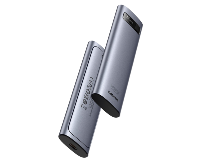 ACCBAS0082 Baseus M.2 & NVMe SSD Enclosure FlyJoy Series (Included Type C to C cable & USB to Type C Cable, with Rubber Cover) - Image 1