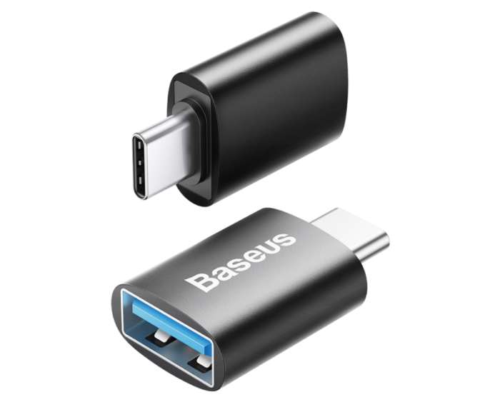 Baseus Type-C to USB A Ingenuity Series Mini OTG Adaptor 3.1 Black - Image 1
