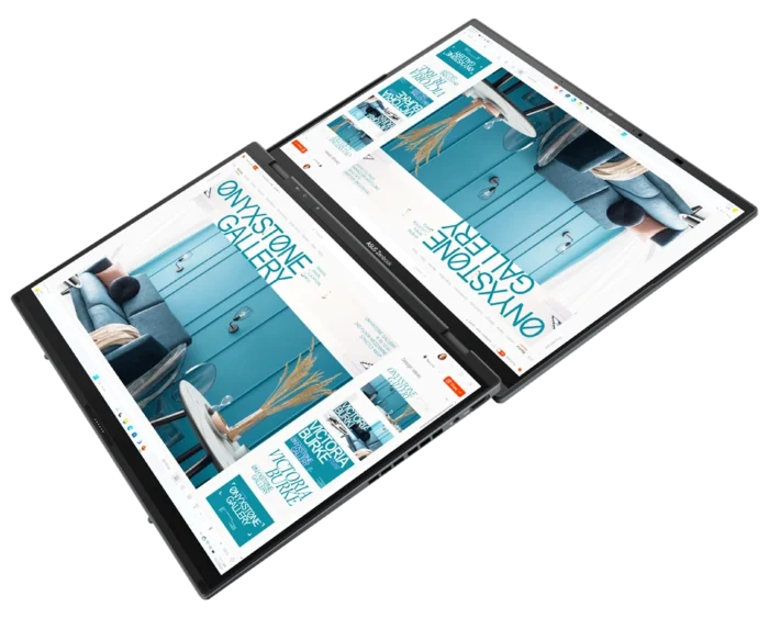 ASUS ZenBook DUO UX8406 (Intel® Core™ Ultra 7 Processor 155H/32GB DDR5 RAM/ 1TB M.2 NVMe SSD/14.0-inch, FHD (1920 x 1200) OLED Touch/Office Home & Student/Windows 11) - Image 1