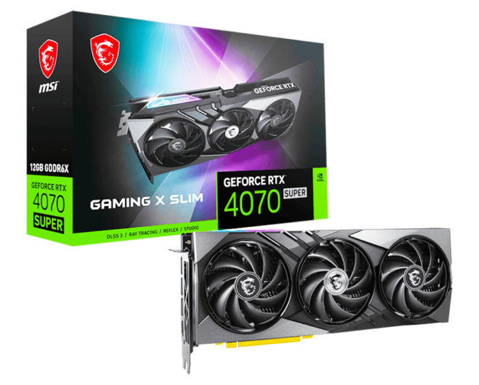 MSI Geforce RTX 4070 Super Gaming X 12GB GDDR6X SLIM GPU - Image 1