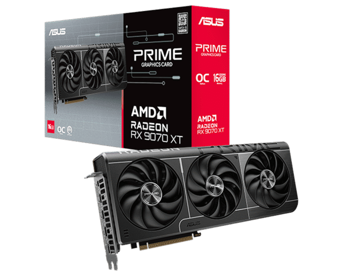 gt3 ASUS PRIME RADEON™ RX 9070 XT OC Edition 16GB GDDR6 GPU - Image 1