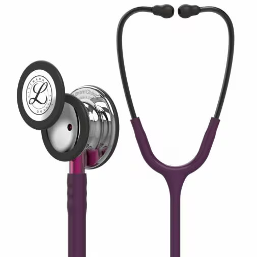 classic-iii-monitoring-5960-mirror-chestpiece-plum-tube-pink-stem-and-smoke-headset 3M Littmann Classic III Monitoring Stethoscope 5960 - Mirror Chestpiece, Plum Tube, Pink Stem & Smoke Headset, 27 Inch 4